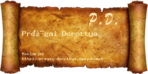Prágai Dorottya névjegykártya